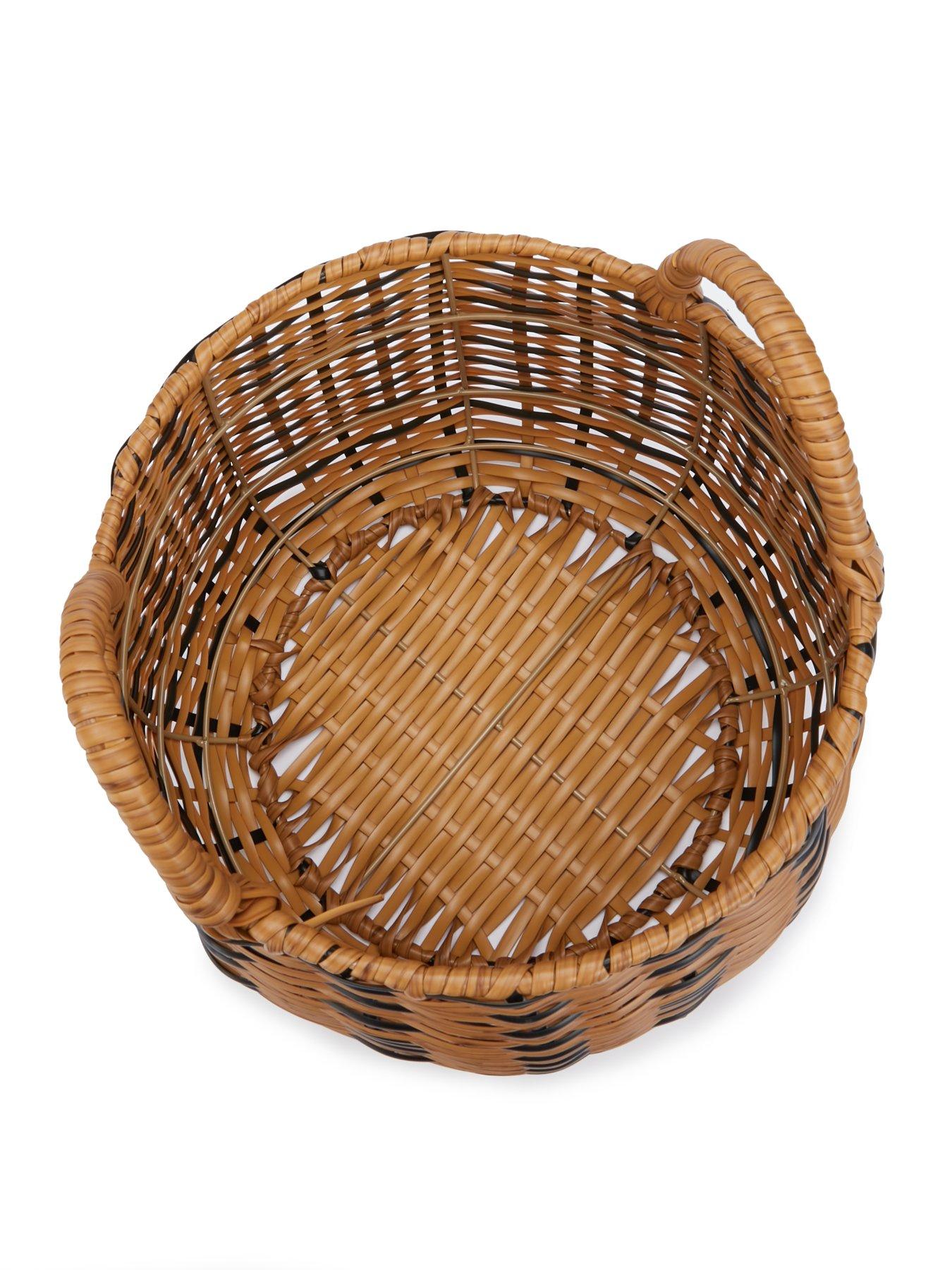 Image 4 of 6 of Very Home Set of 2 Black/Natural Round Basket