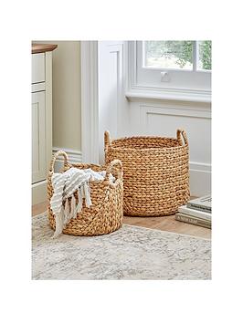 Product photograph of Very Home Set Of 2 Round Basket from very.co.uk