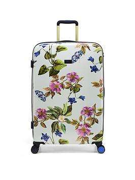 joules large trolley case 4w - spring wood botanical new