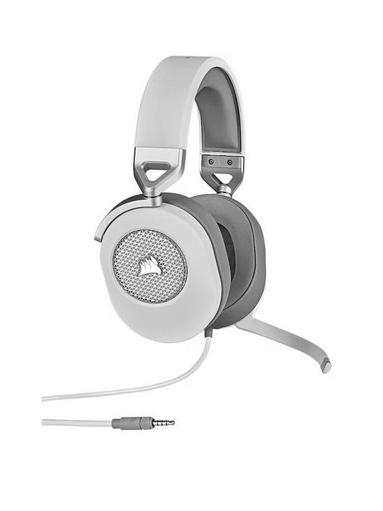 front image of corsair-hs65-surround-wirednbspgaming-headset-white