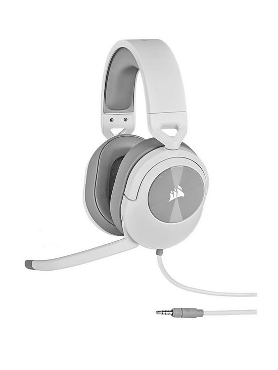 front image of corsair-hs55-stereo-gaming-headset-white