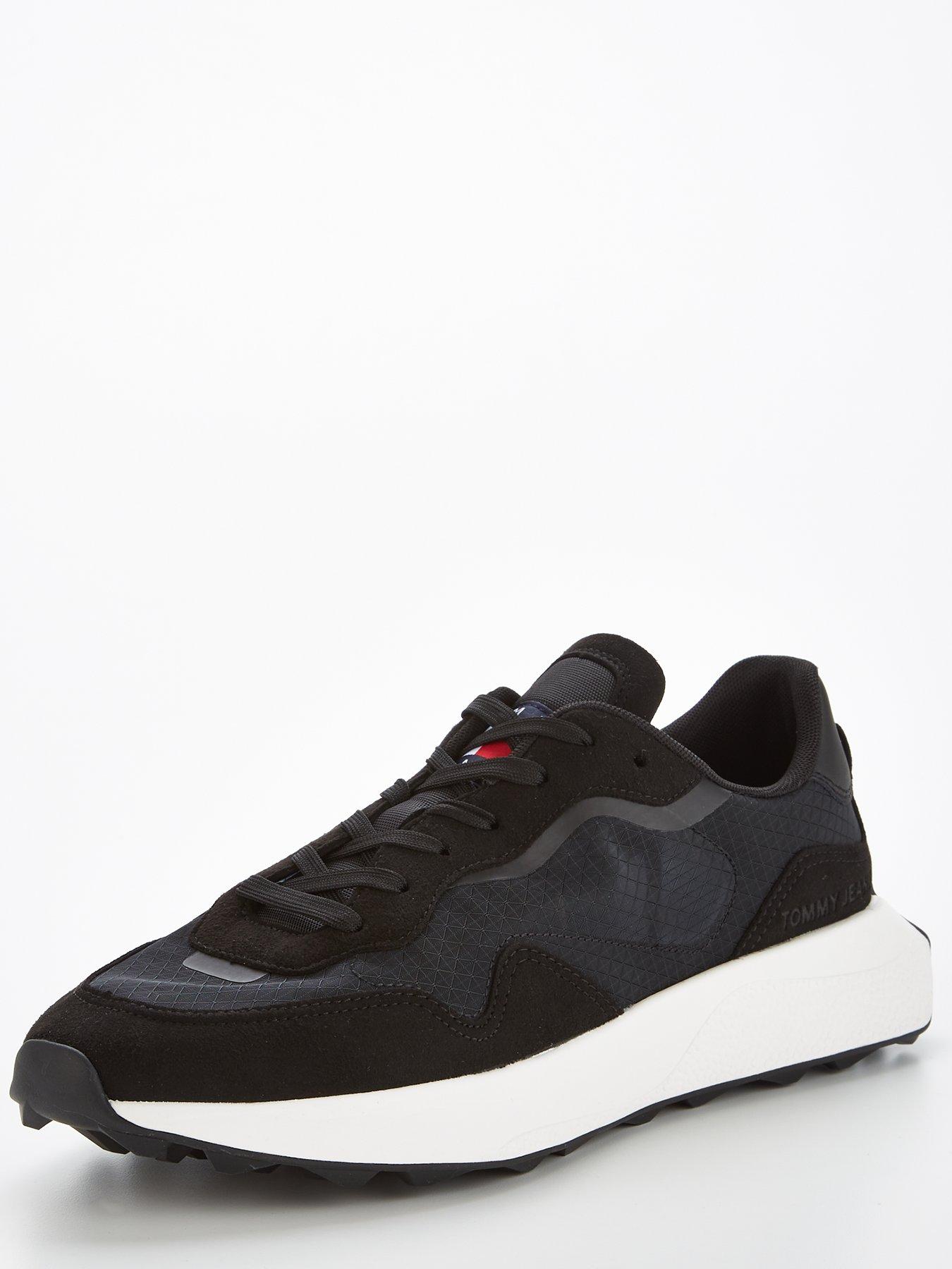 Tommy Jeans Translucent Runner Trainer - Black | very.co.uk