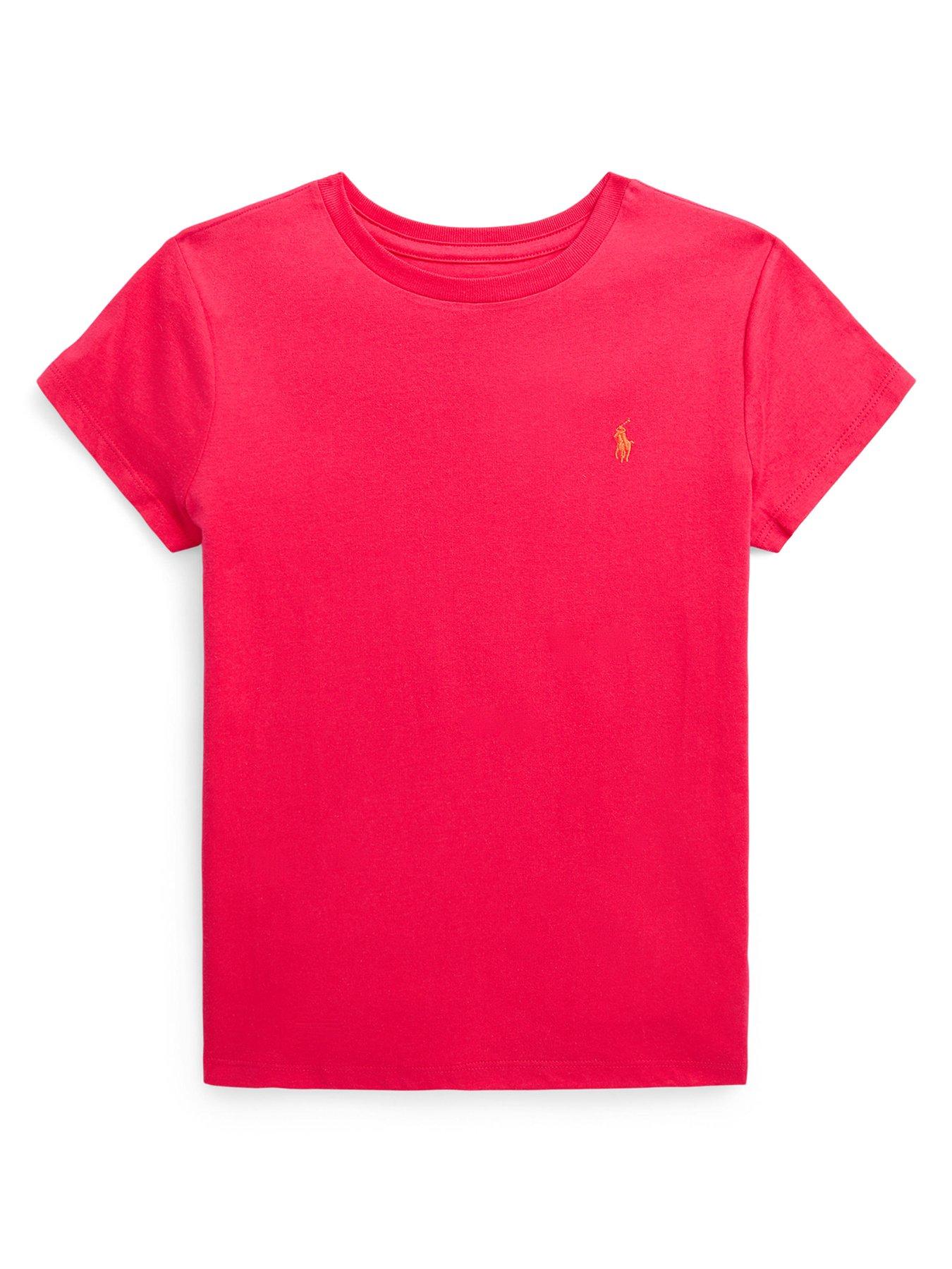 Ralph Lauren Girls Bear Short Sleeve T-Shirt - Preppy Pink