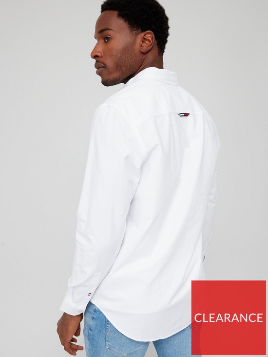 stillFront image of tommy-jeans-classic-long-sleeve-oxford-shirt-white