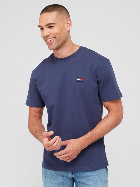 Tommy Jeans Classic Badge Logo T-Shirt - Blue | very.co.uk