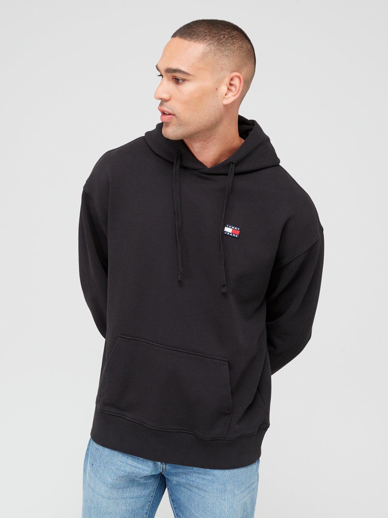 tommy badge quarter zip drawstring sweatshirt