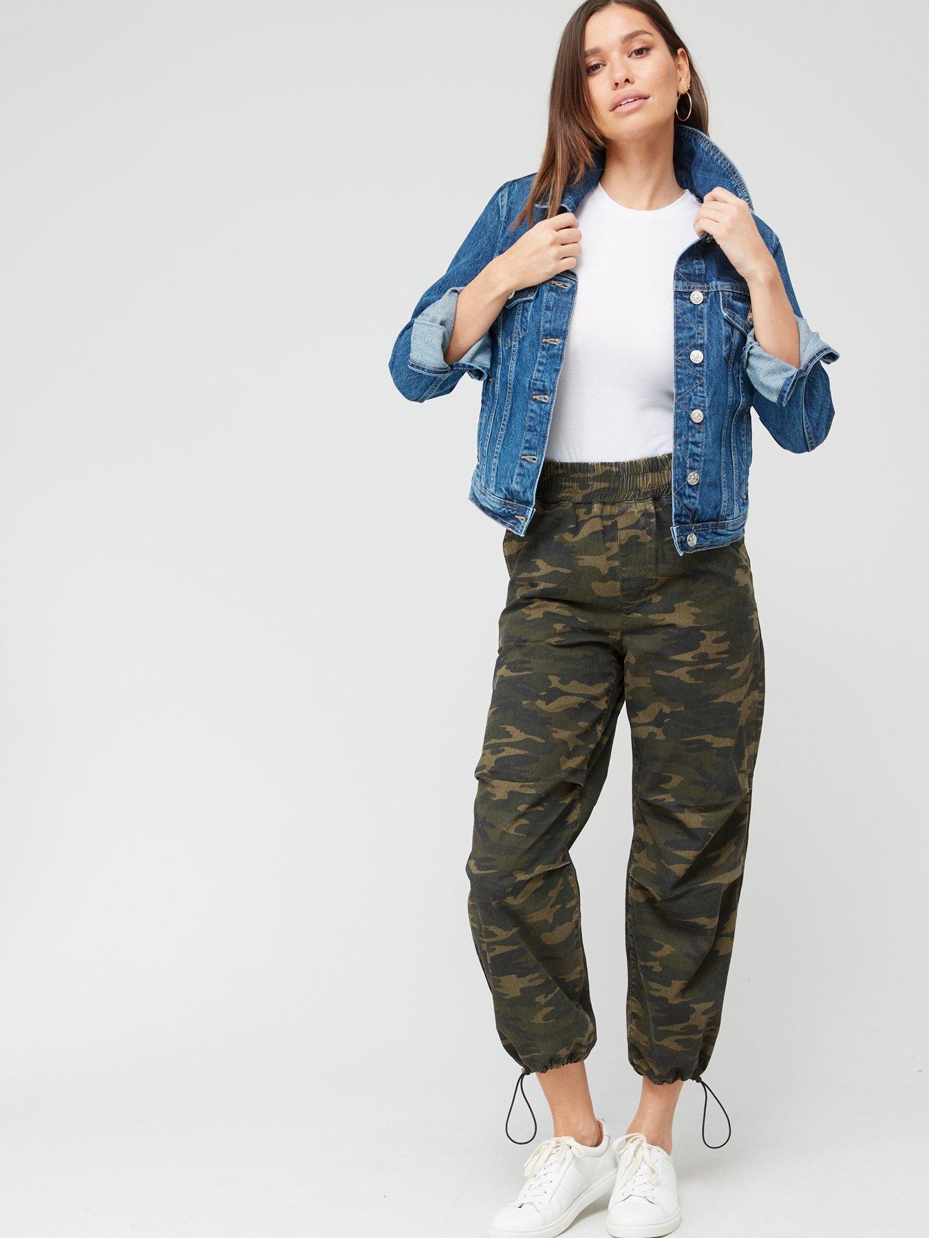 V by Very Utility Camo Tie Waist Jacket - Multi