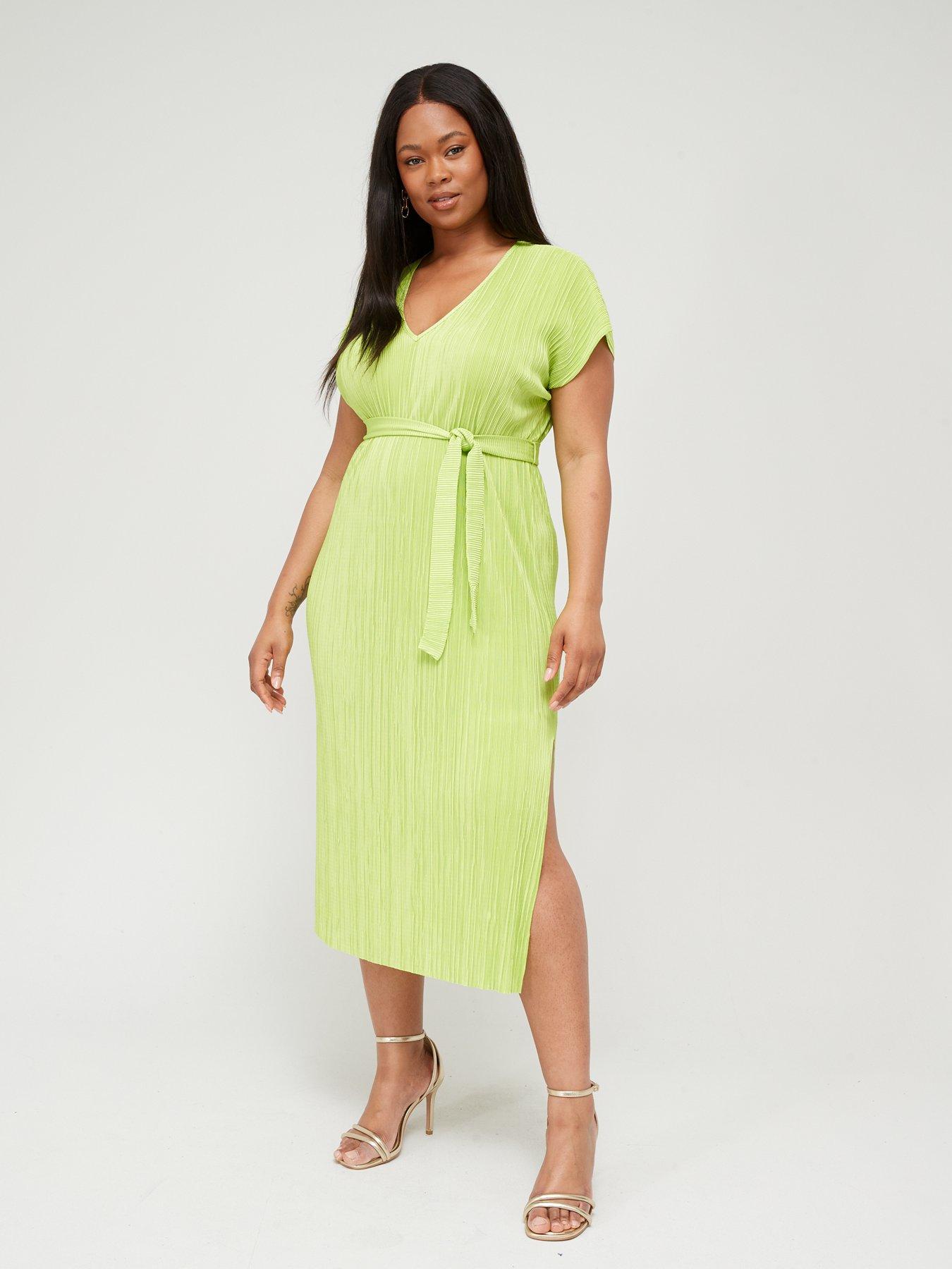 batwing belted midi dress