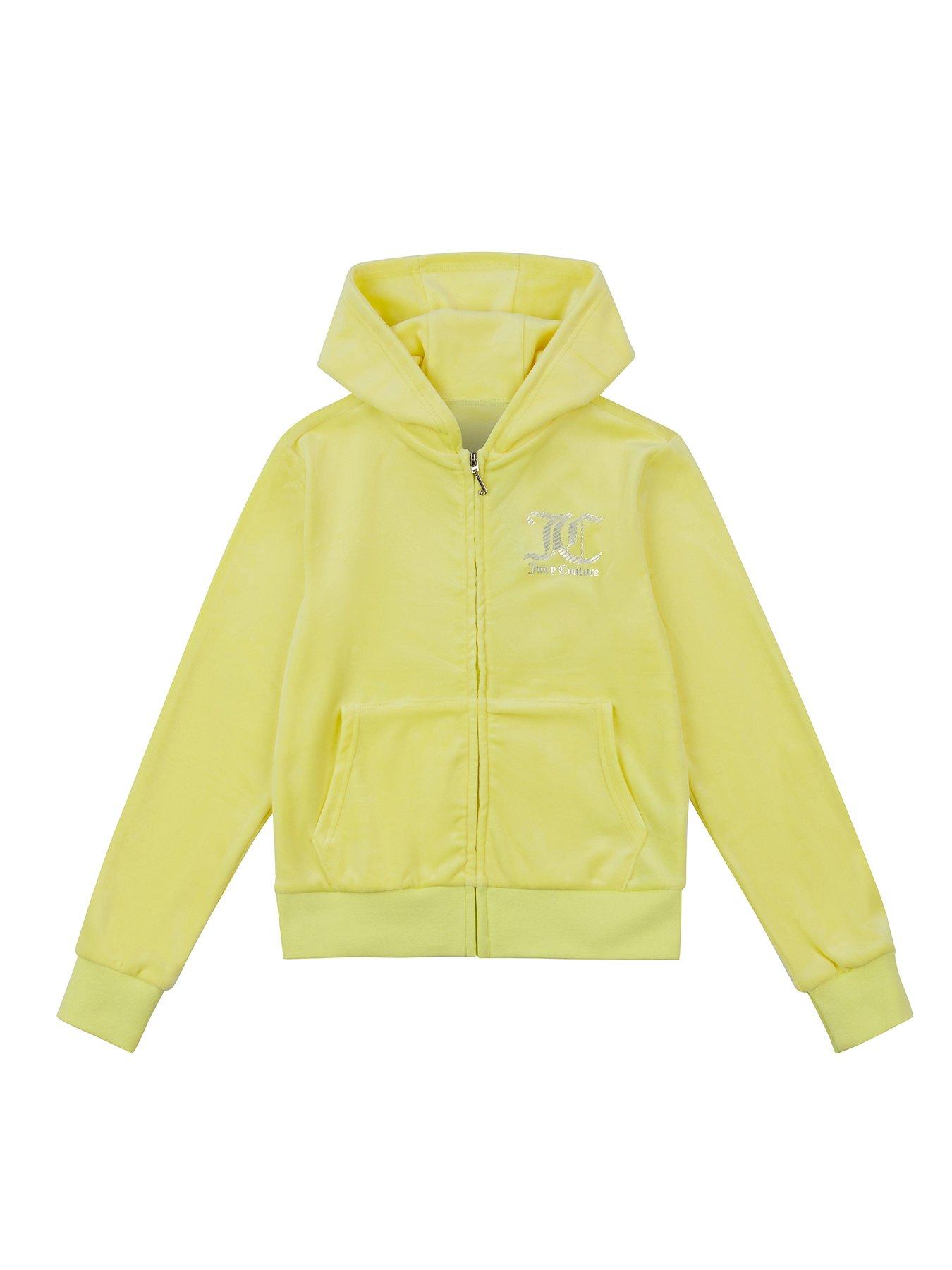 Yellow zip deals up hoodie