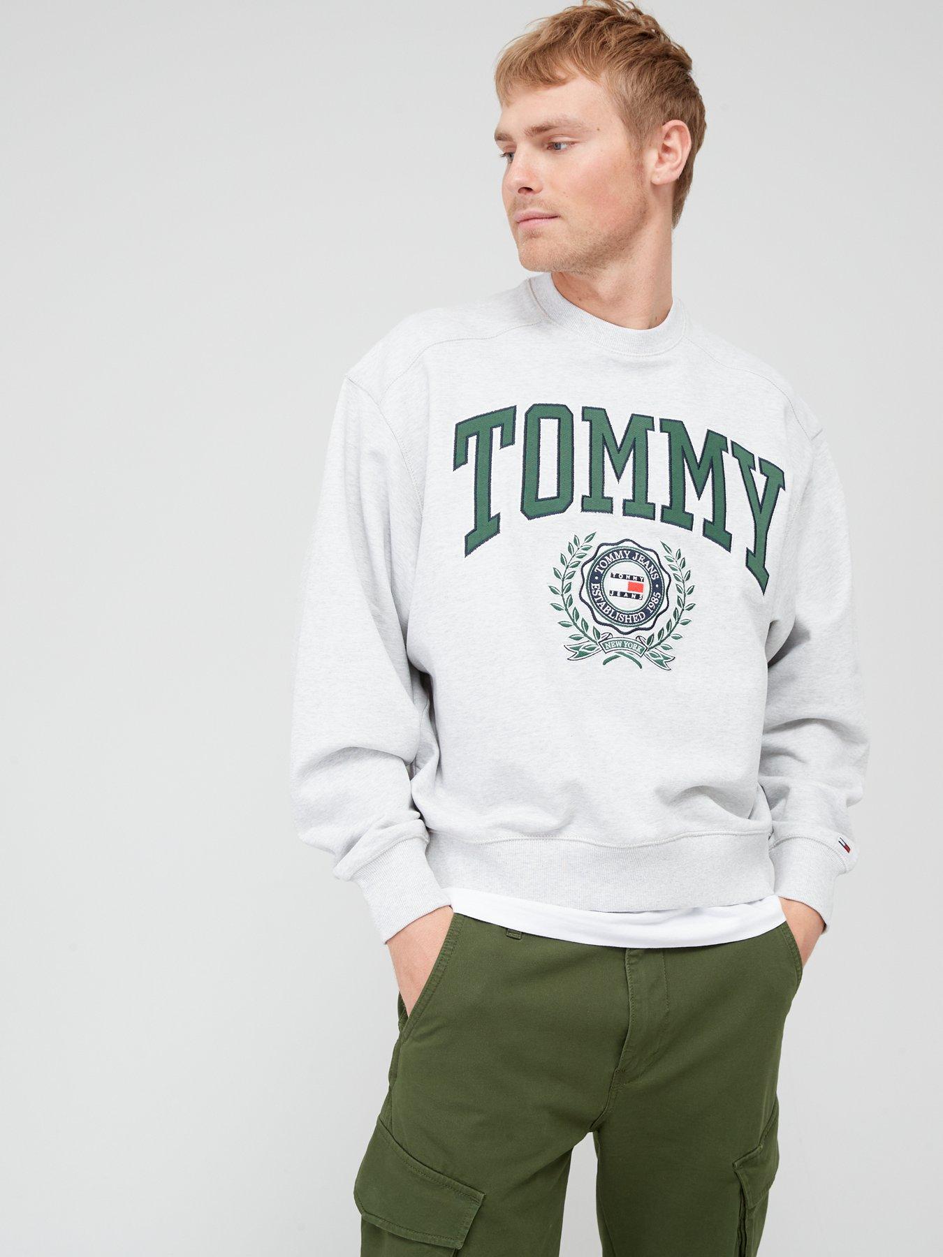 Tommy jeans collegiate sweatshirt on sale grey