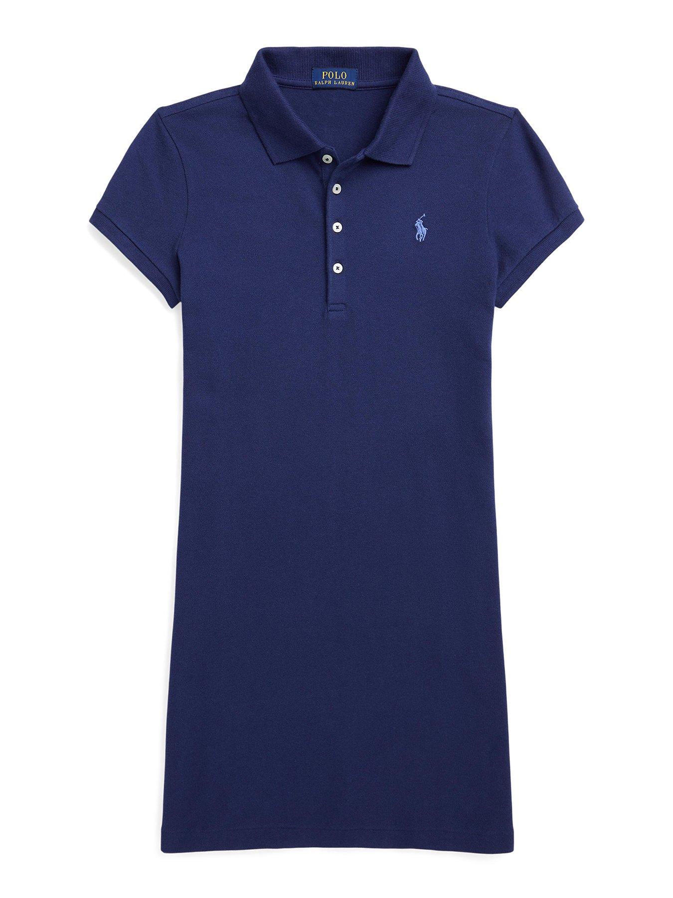 Polo Ralph Lauren Girls Polo Shirt Dress Navy Very