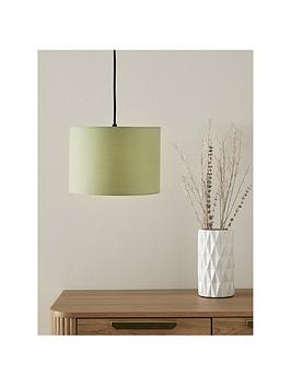 Product photograph of Langley Easy-fit Pendant - Sage from very.co.uk