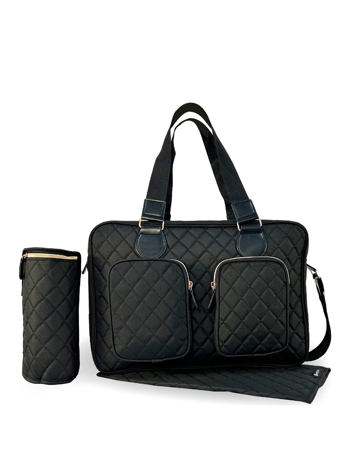 My Babiie Deluxe Changing Bag - Black Quilted