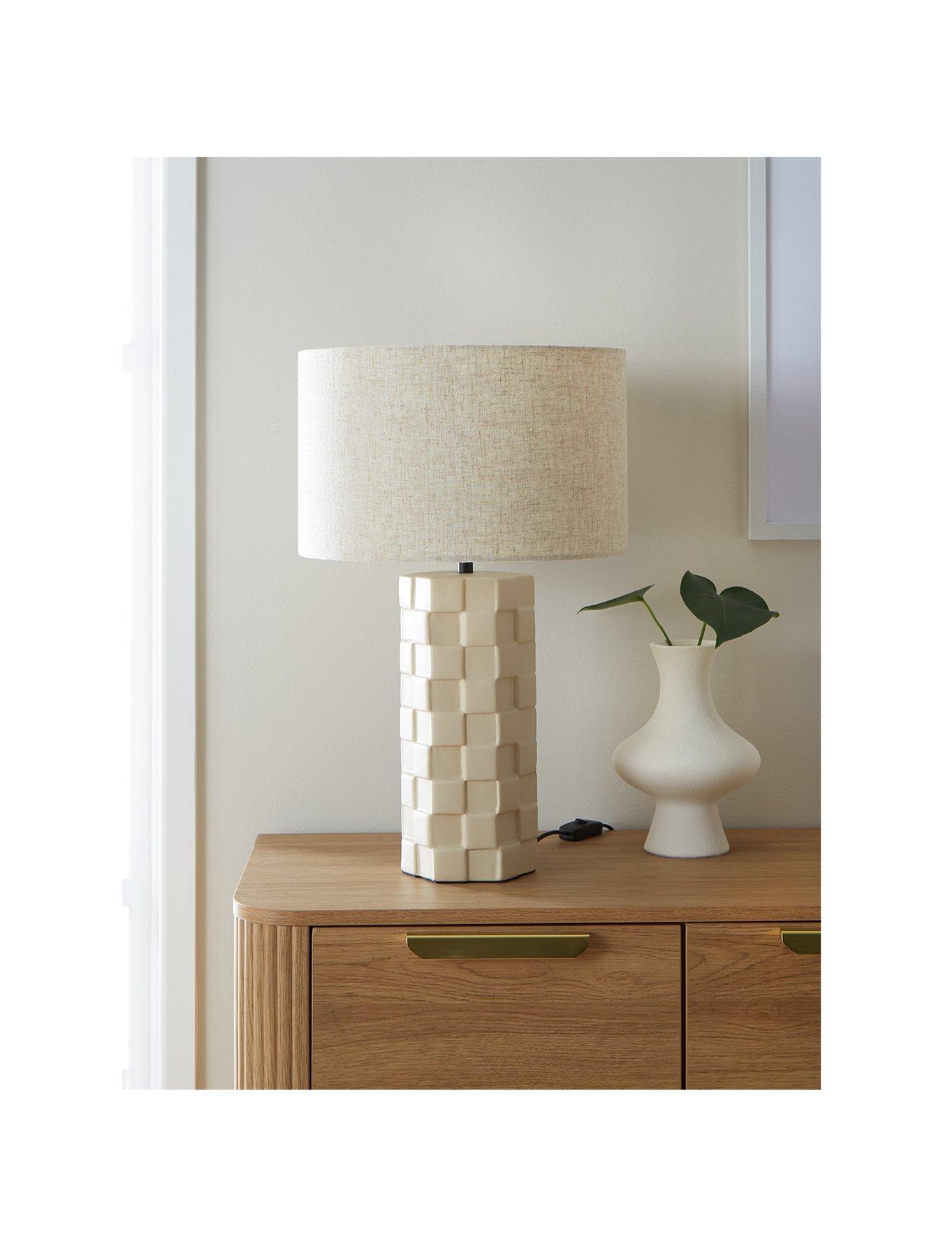 undefined Checker Board Ceramic Table Lamp