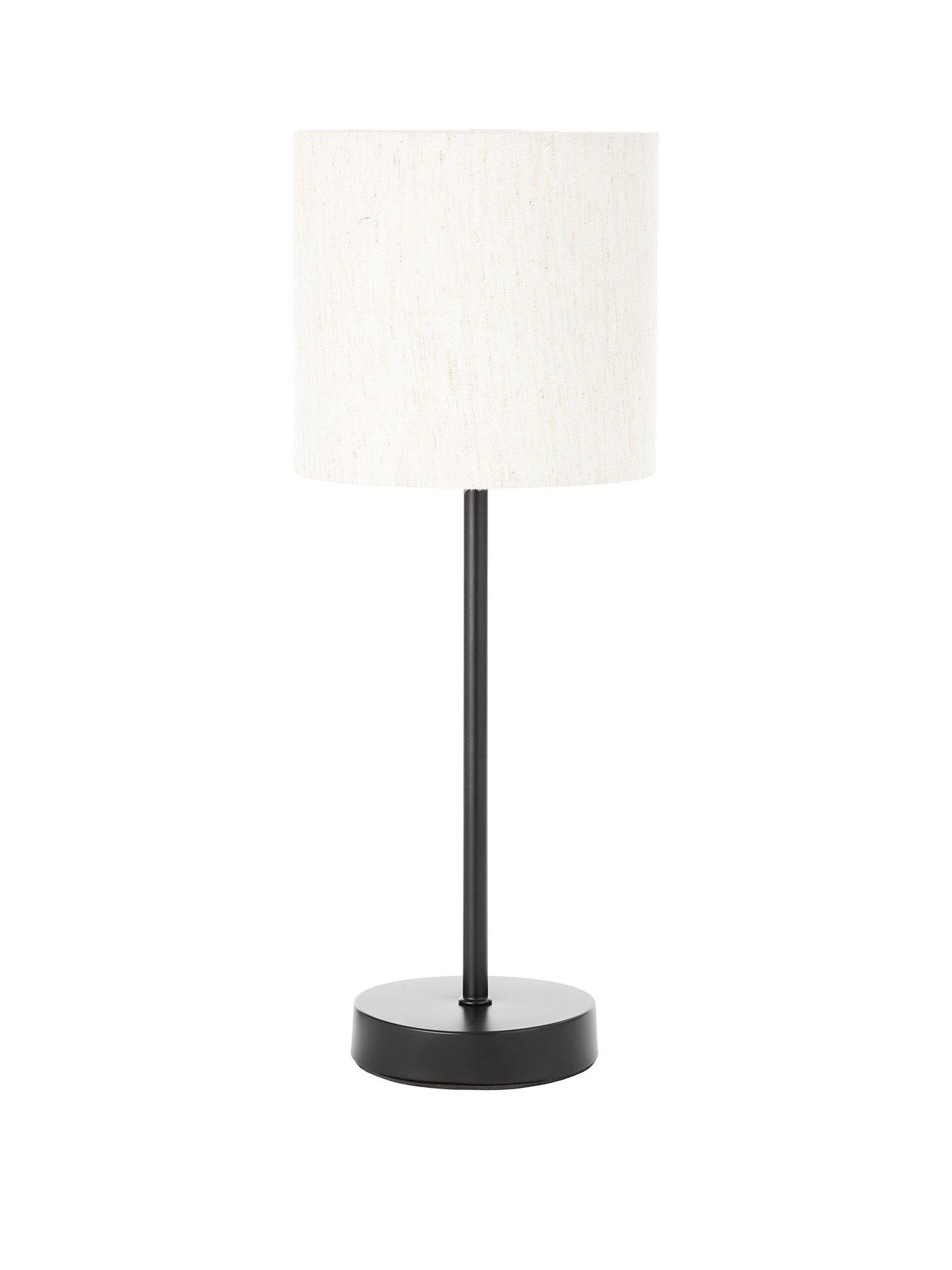Product photograph of Everyday Langley Table Lamp - Natural Black from very.co.uk