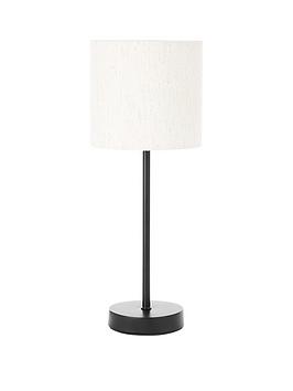 Product photograph of Everyday Langley Table Lamp - Natural Black from very.co.uk