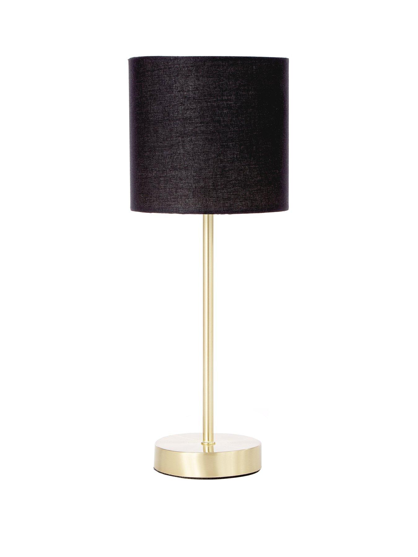 Very Home Langley Table Lamp - Black/Brass
