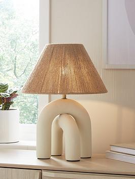 Product photograph of Very Home Aila Ceramic Table Lamp from very.co.uk