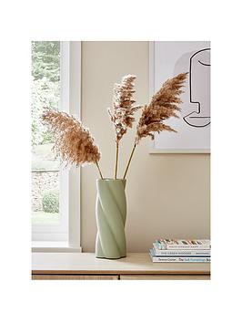 Product photograph of Very Home Spiral Vase - Sage from very.co.uk