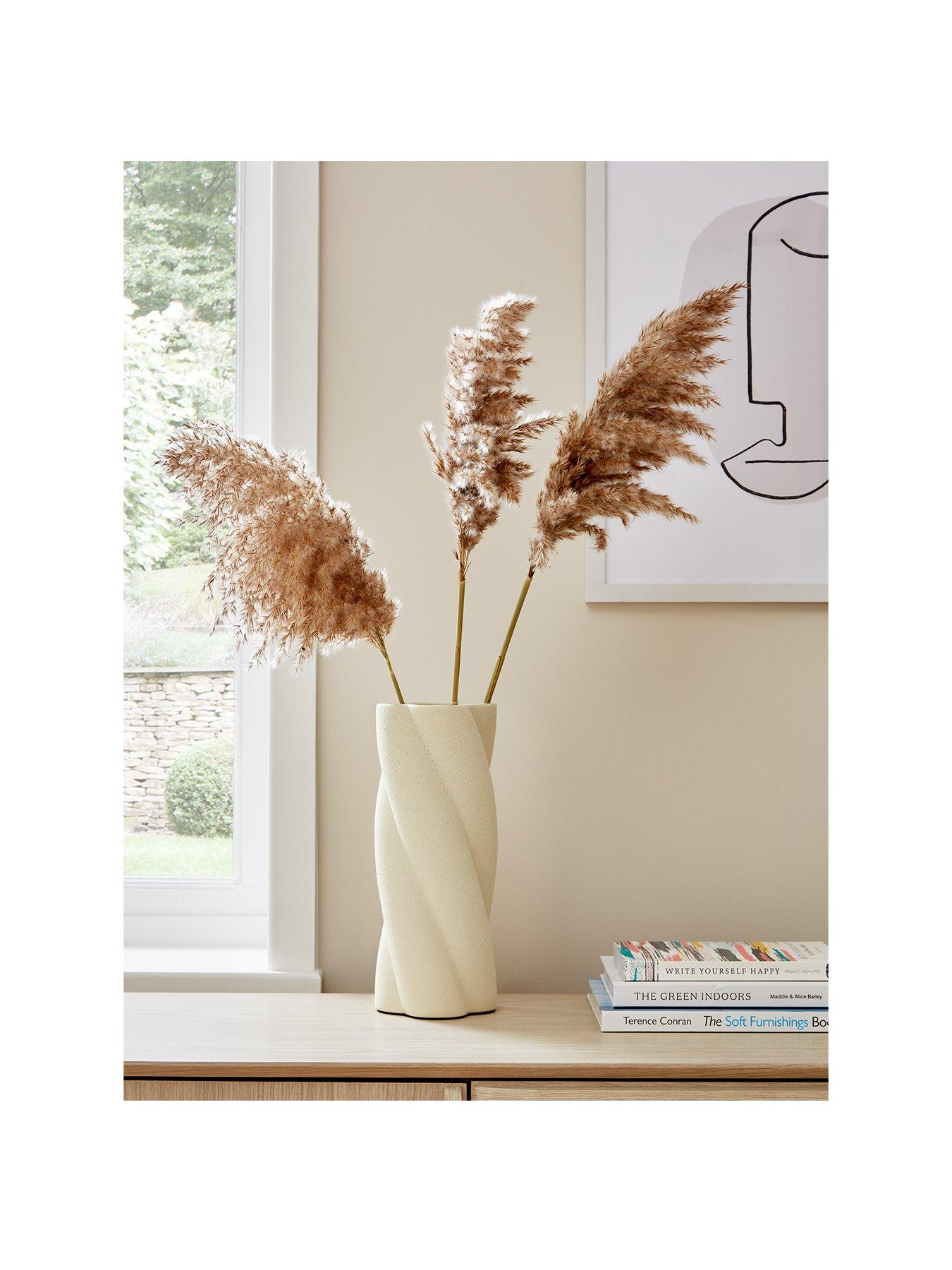 Product photograph of Very Home Spiral Vase - Natural from very.co.uk