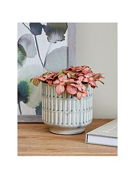 Product photograph of Very Home Green Debossed Planter from very.co.uk