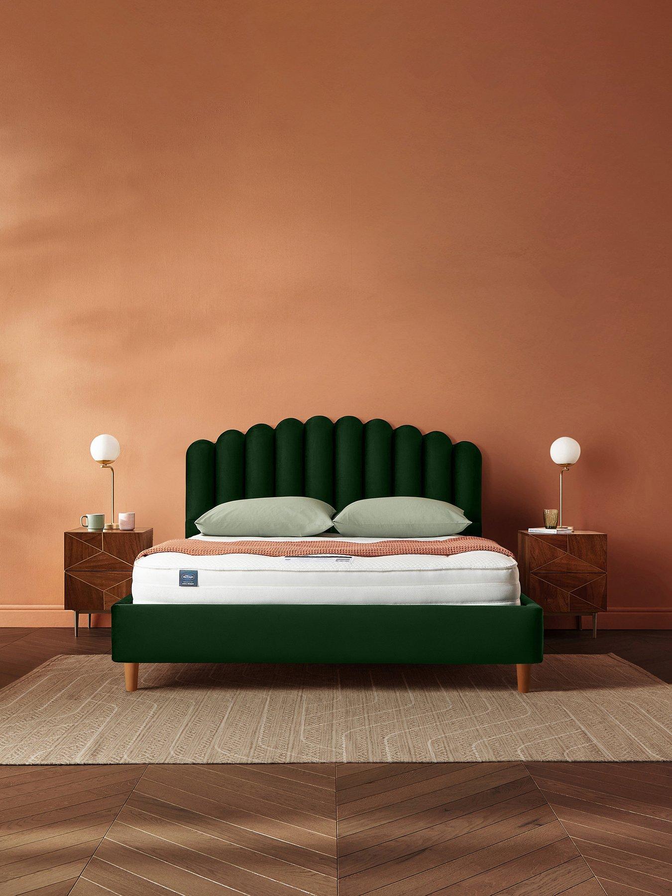 Product photograph of Silentnight Oriana Fabric Bed Frame - Double from very.co.uk