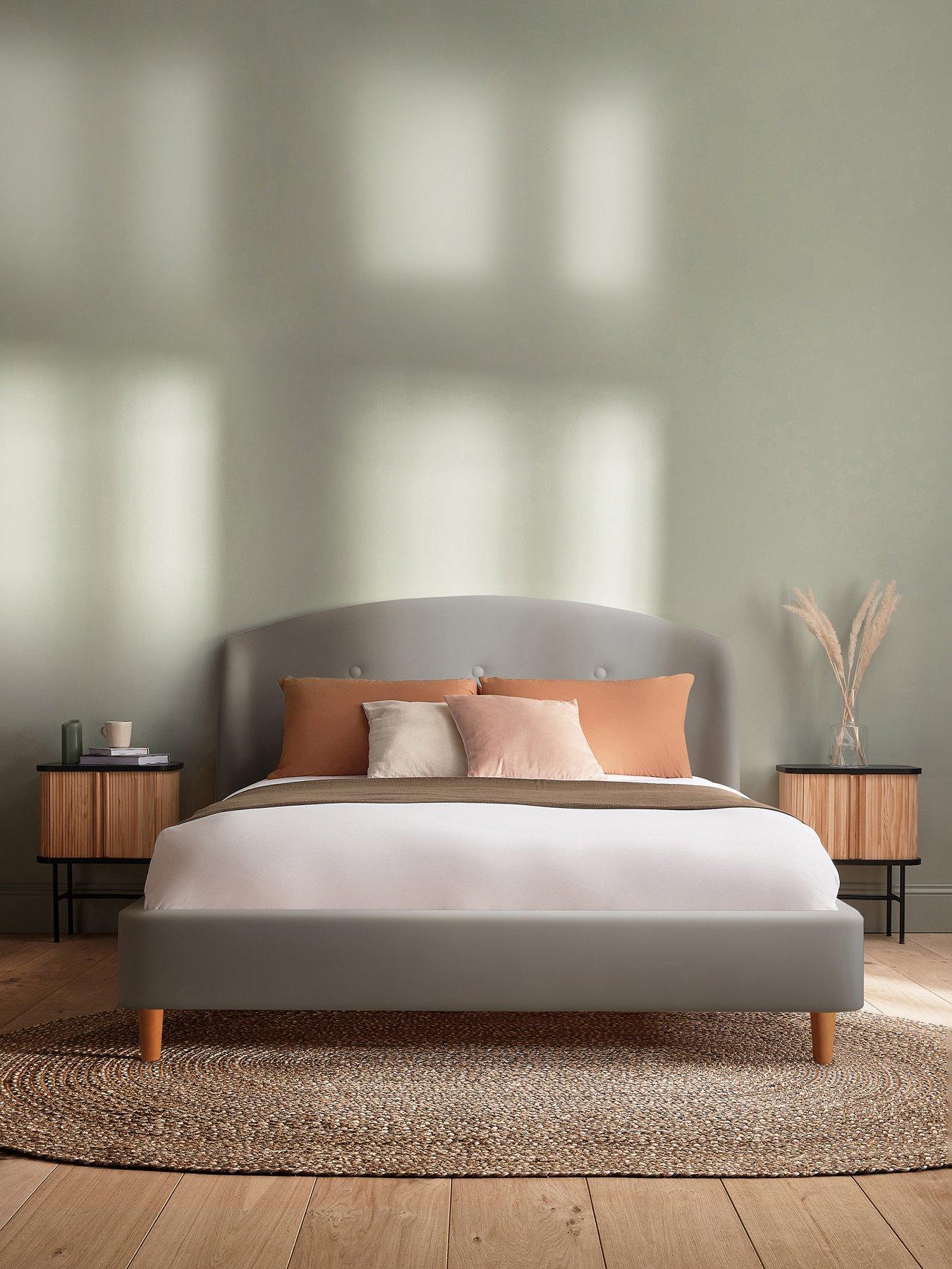 Product photograph of Silentnight Evana Fabric Bed Frame - Super King from very.co.uk