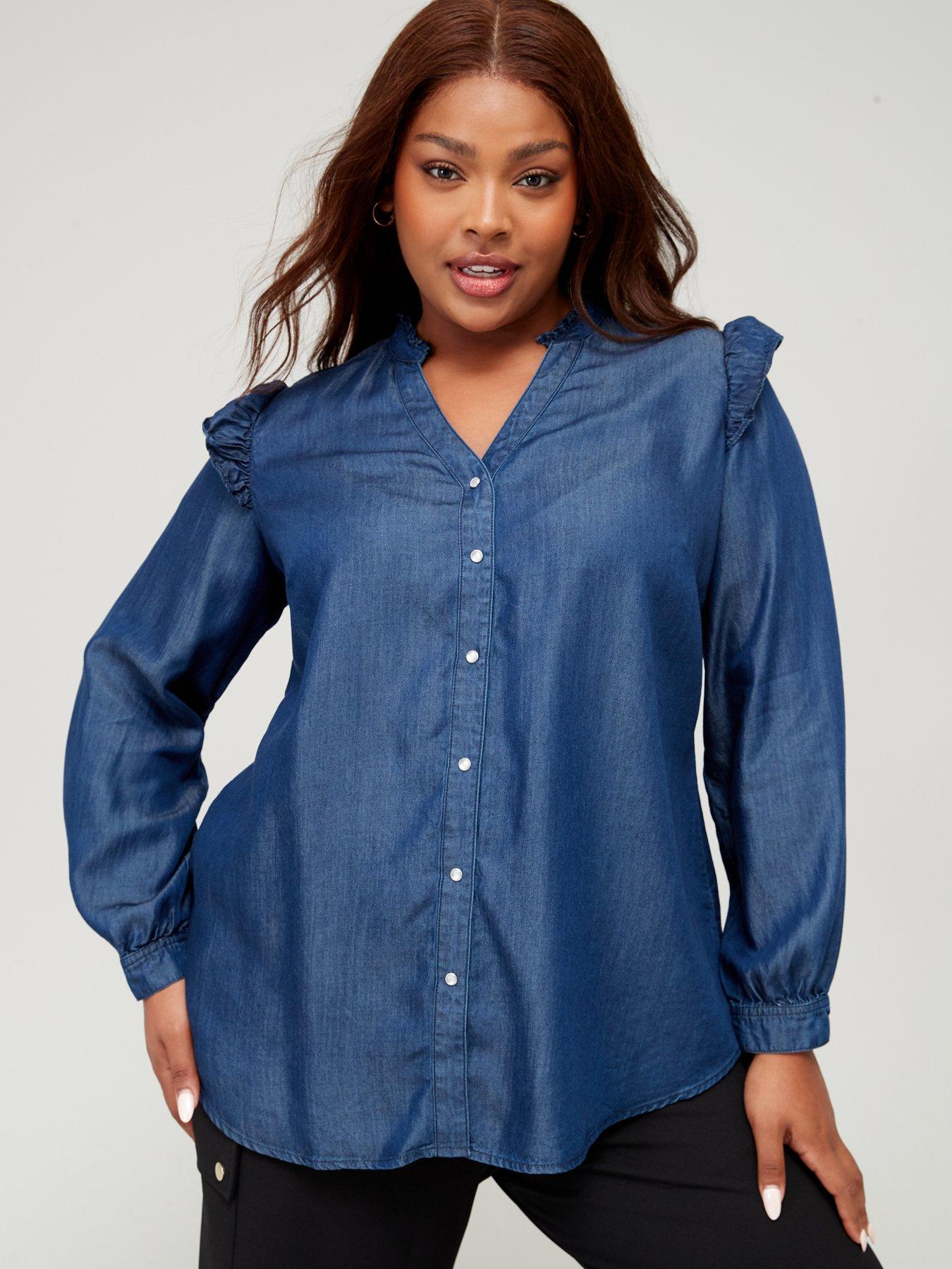 Curve best sale denim shirt