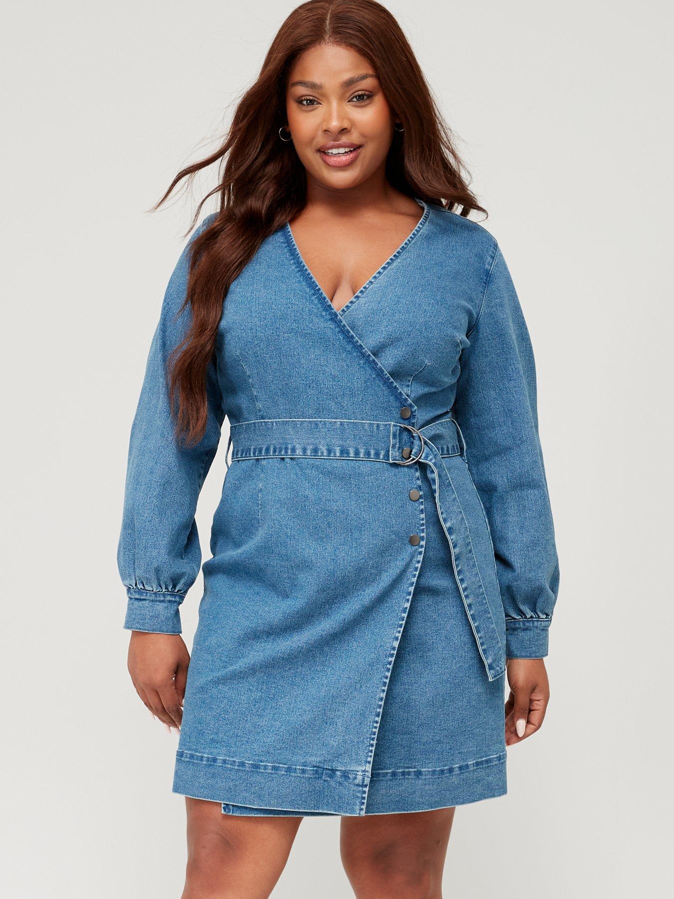 Denim dress shop plus size uk