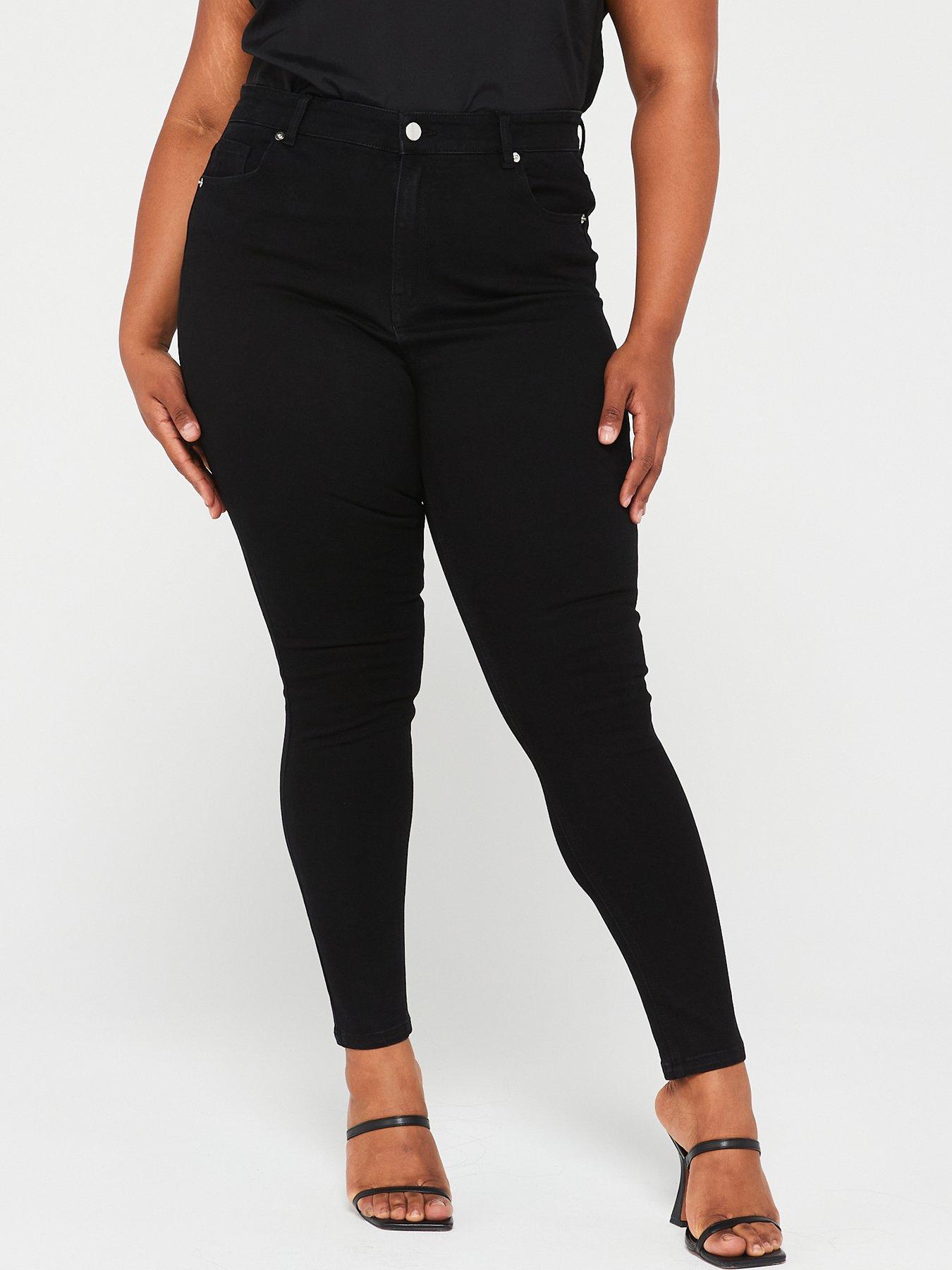 undefined Supersoft High Waisted Skinny Jean - Black