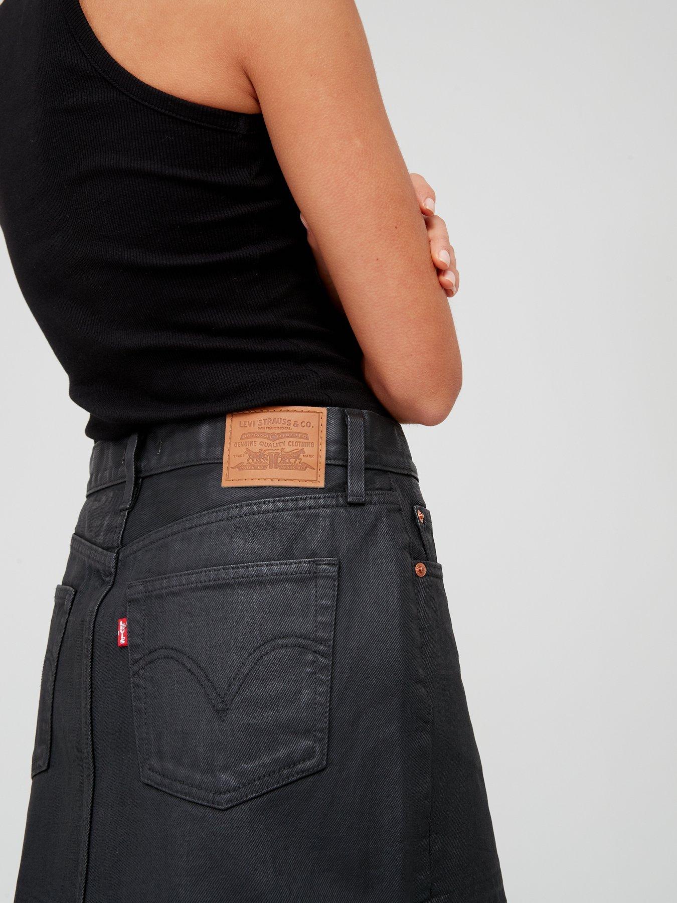 Levis denim skirt black best sale