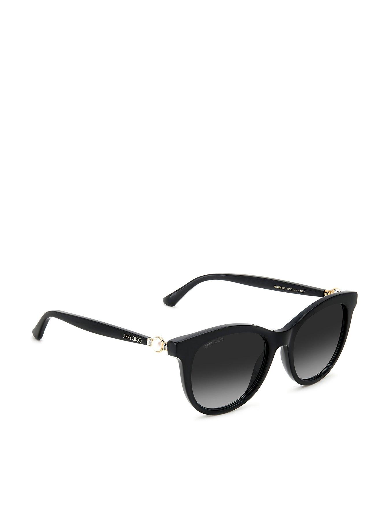 Jimmy Choo Annabeth Pearl Detail Sunglasses - Black | Very.co.uk