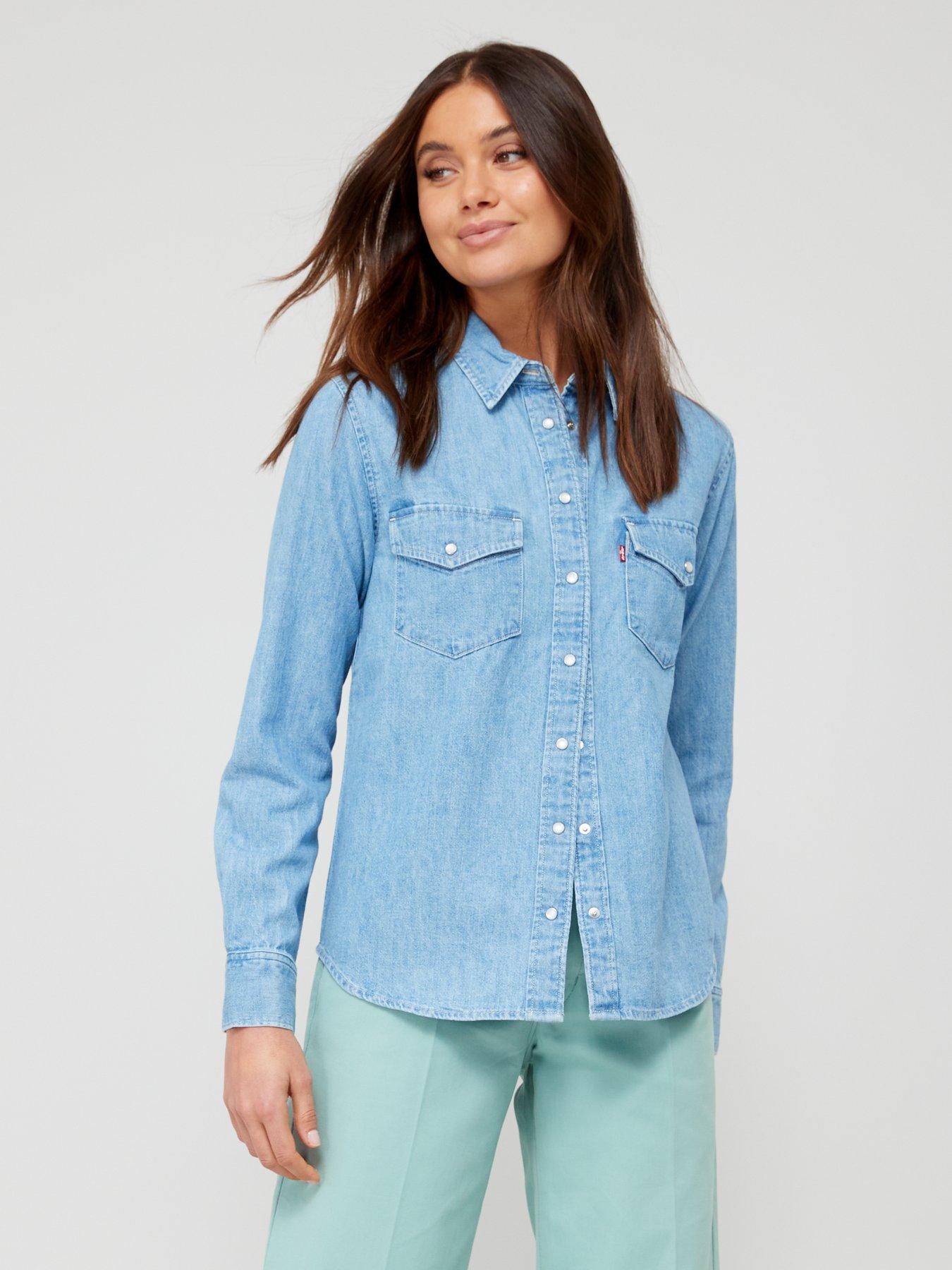 Levis denim 2024 shirt womens