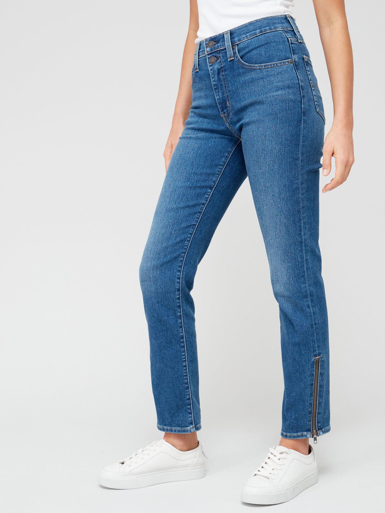 724 High Rise Slim Straight Women's Jeans (plus) - Medium Wash