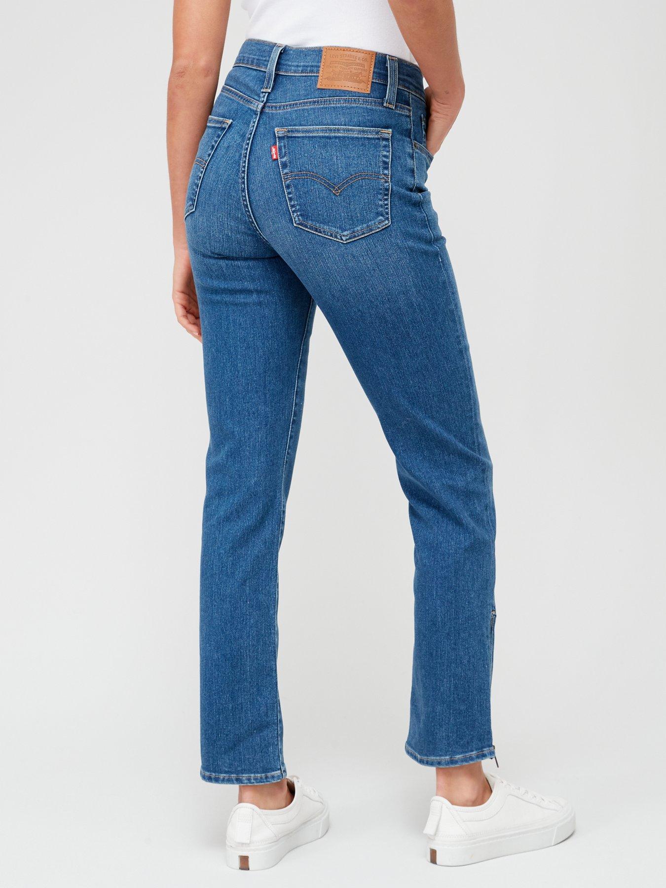 724 High Rise Straight Leg Jean All Zipped Up Blue