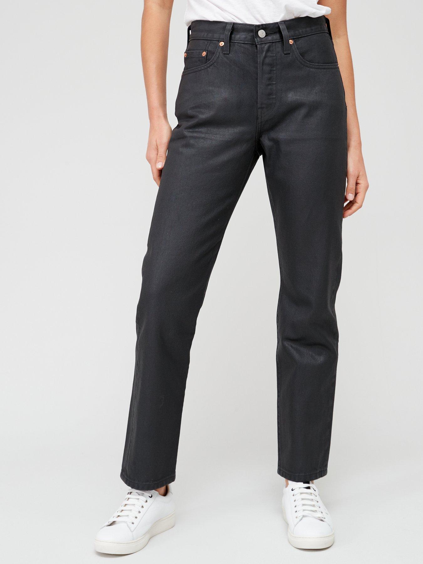 Levi's 501 outlet cropped black jeans