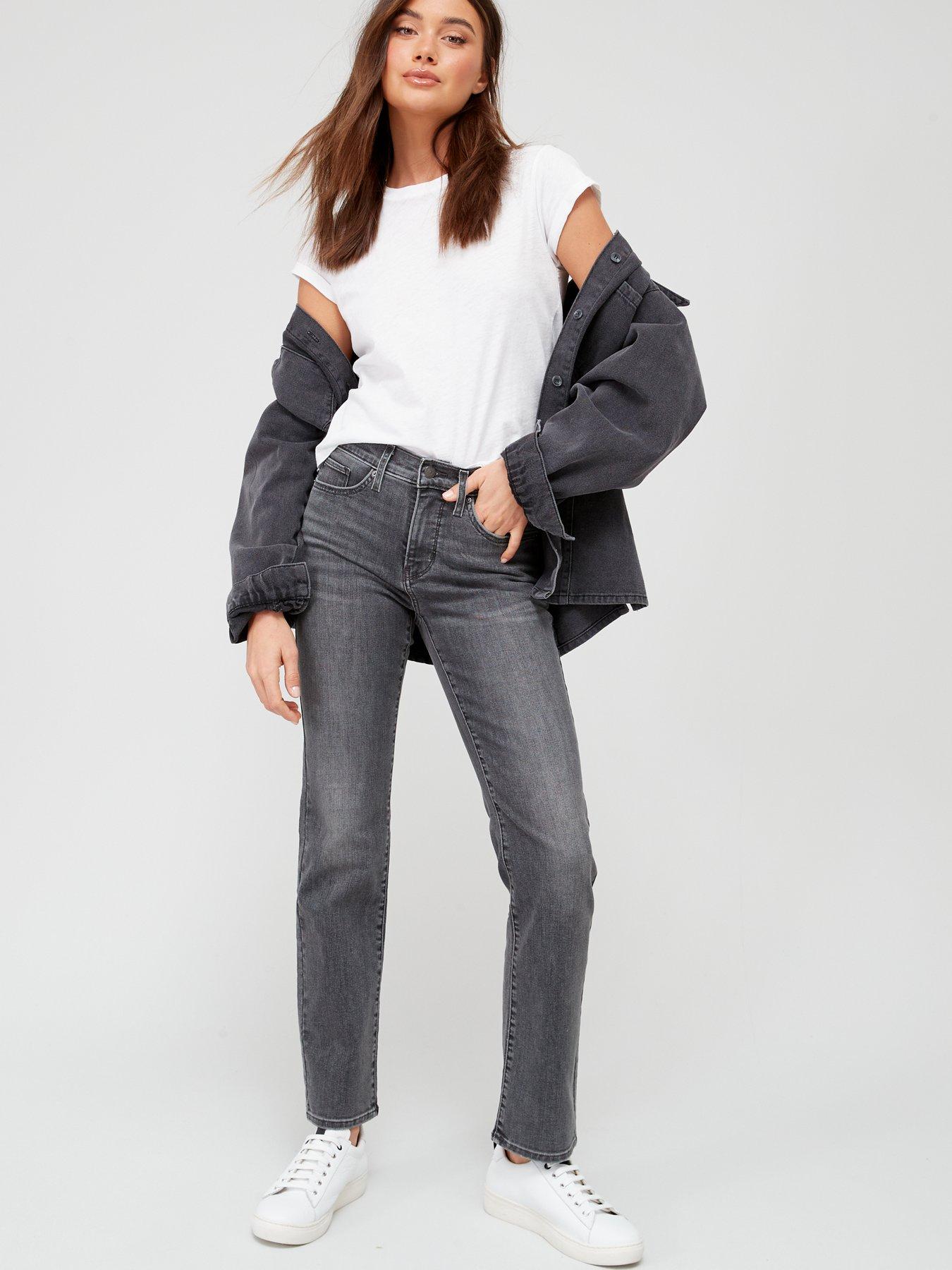 Image 3 of 4 of Levi's 314 Shaping Straight Jeans - River Rock - Grey