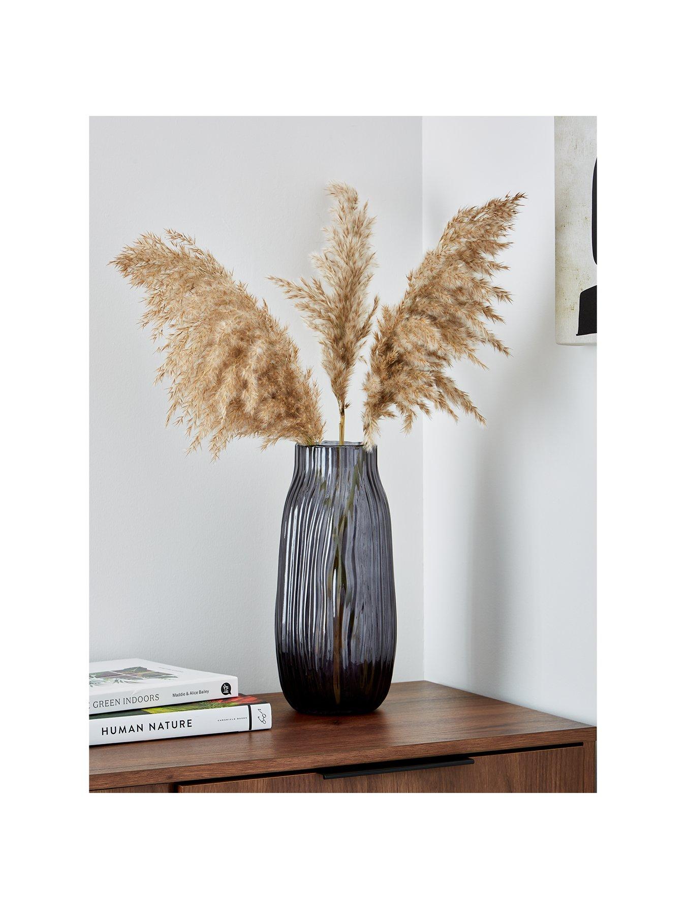 undefined Ribbed Glass Vase