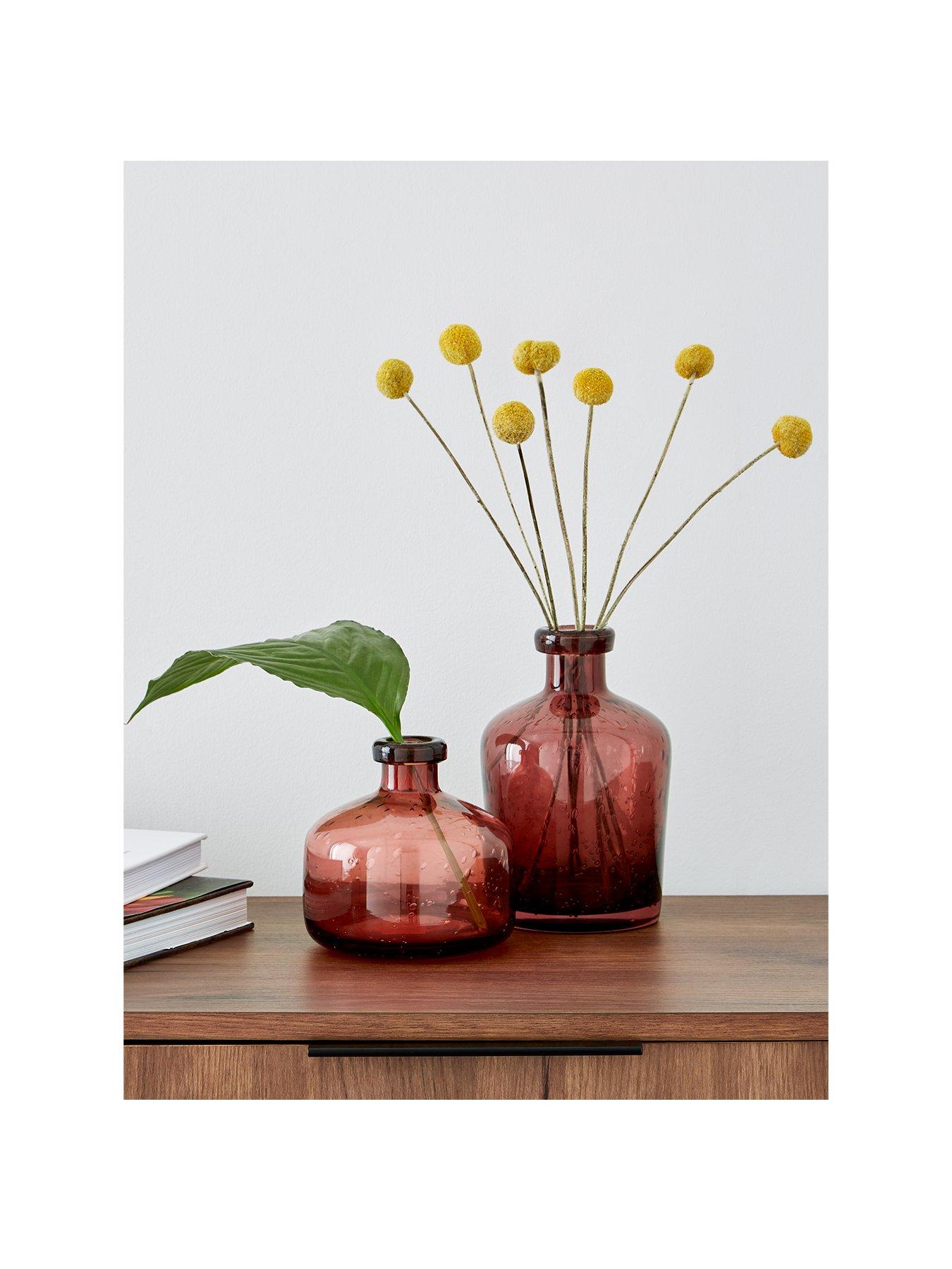 Image 1 of 5 of Very Home Set Of 2 Bubble Glass Bottles