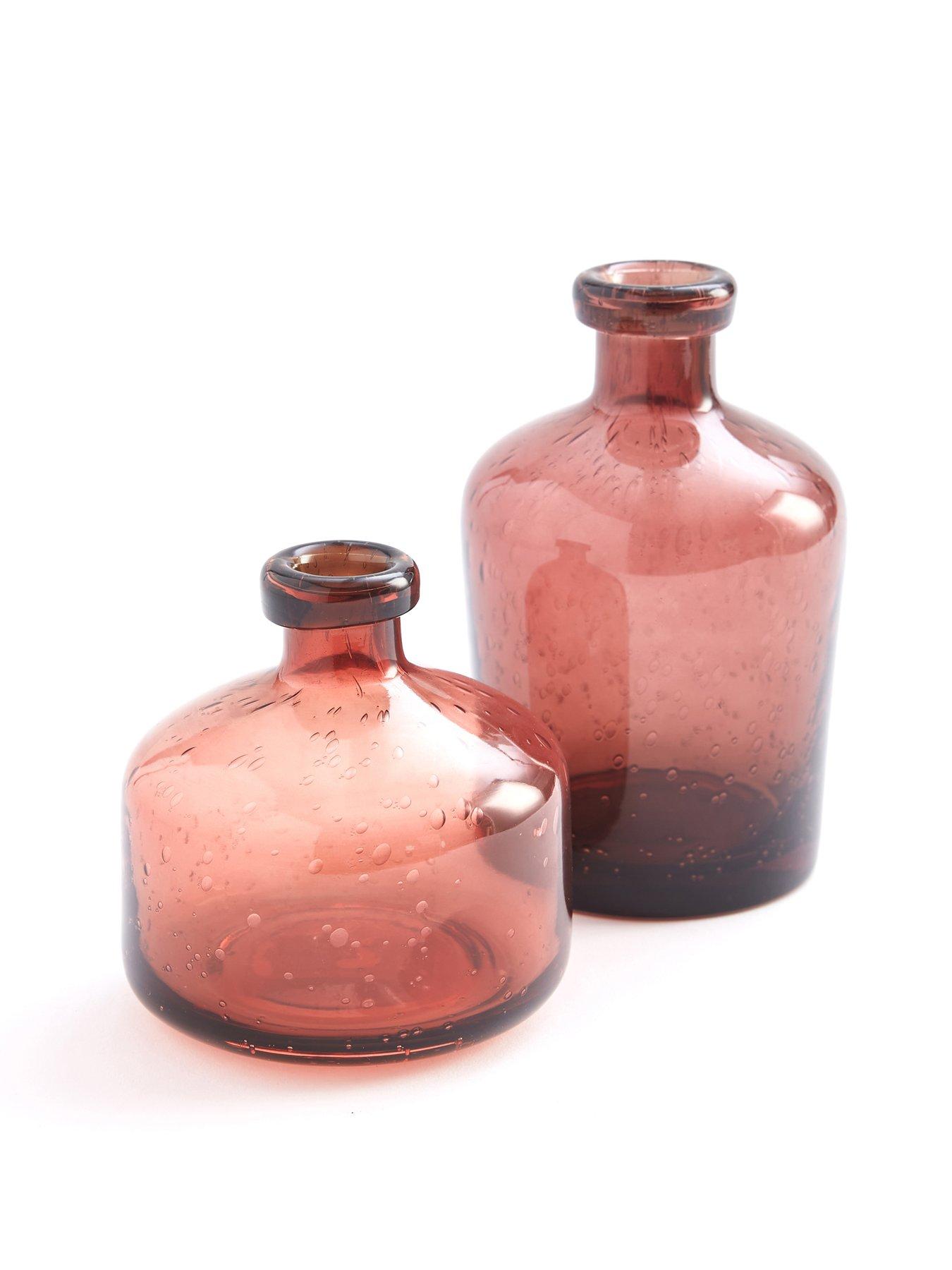 Image 2 of 5 of Very Home Set Of 2 Bubble Glass Bottles