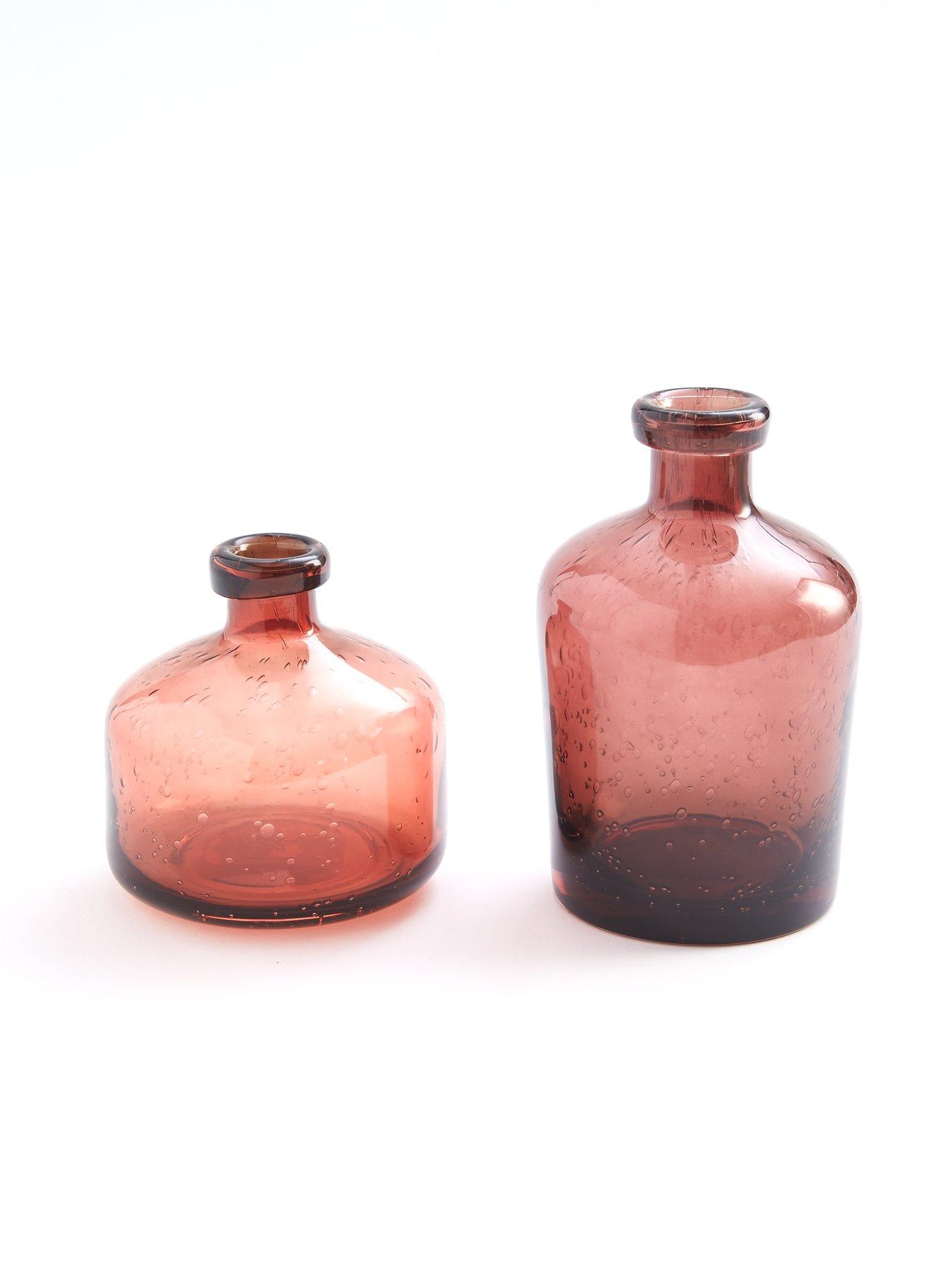 Image 3 of 5 of Very Home Set Of 2 Bubble Glass Bottles