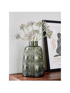 Product photograph of Very Home Etched Glass Vase from very.co.uk