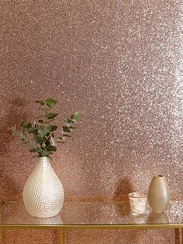 Product photograph of Arthouse Sequin Sparkle Rose Gold Wallpaper from very.co.uk