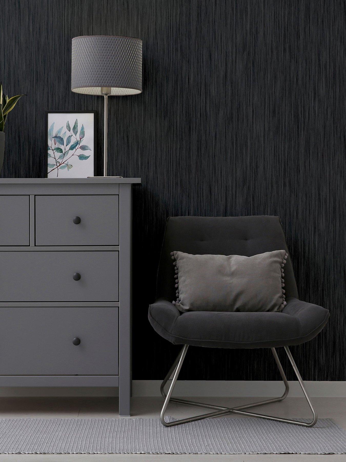 Product photograph of Arthouse Stardust Black Wallpaper from very.co.uk