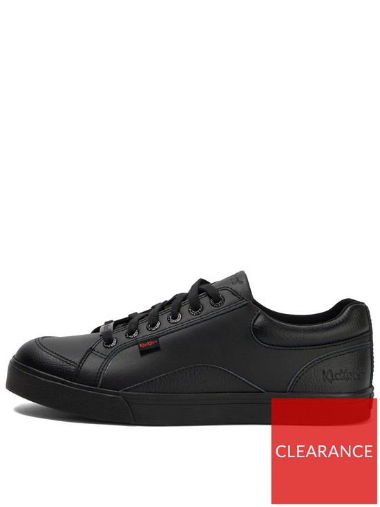 front image of kickers-tovni-lo-mix-shoe-black