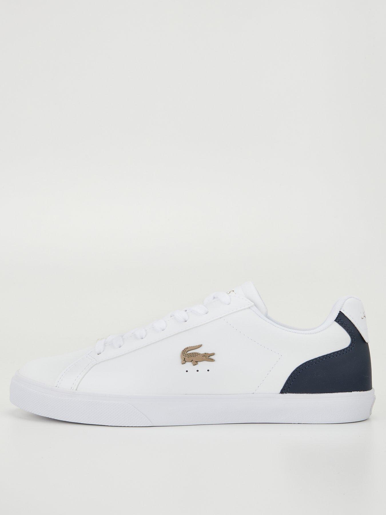 lacoste lerond white navy