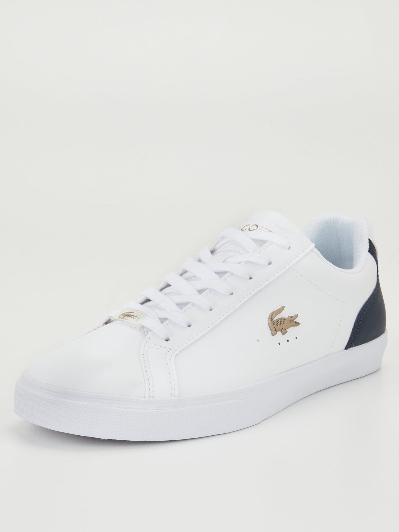 lacoste lerond white navy