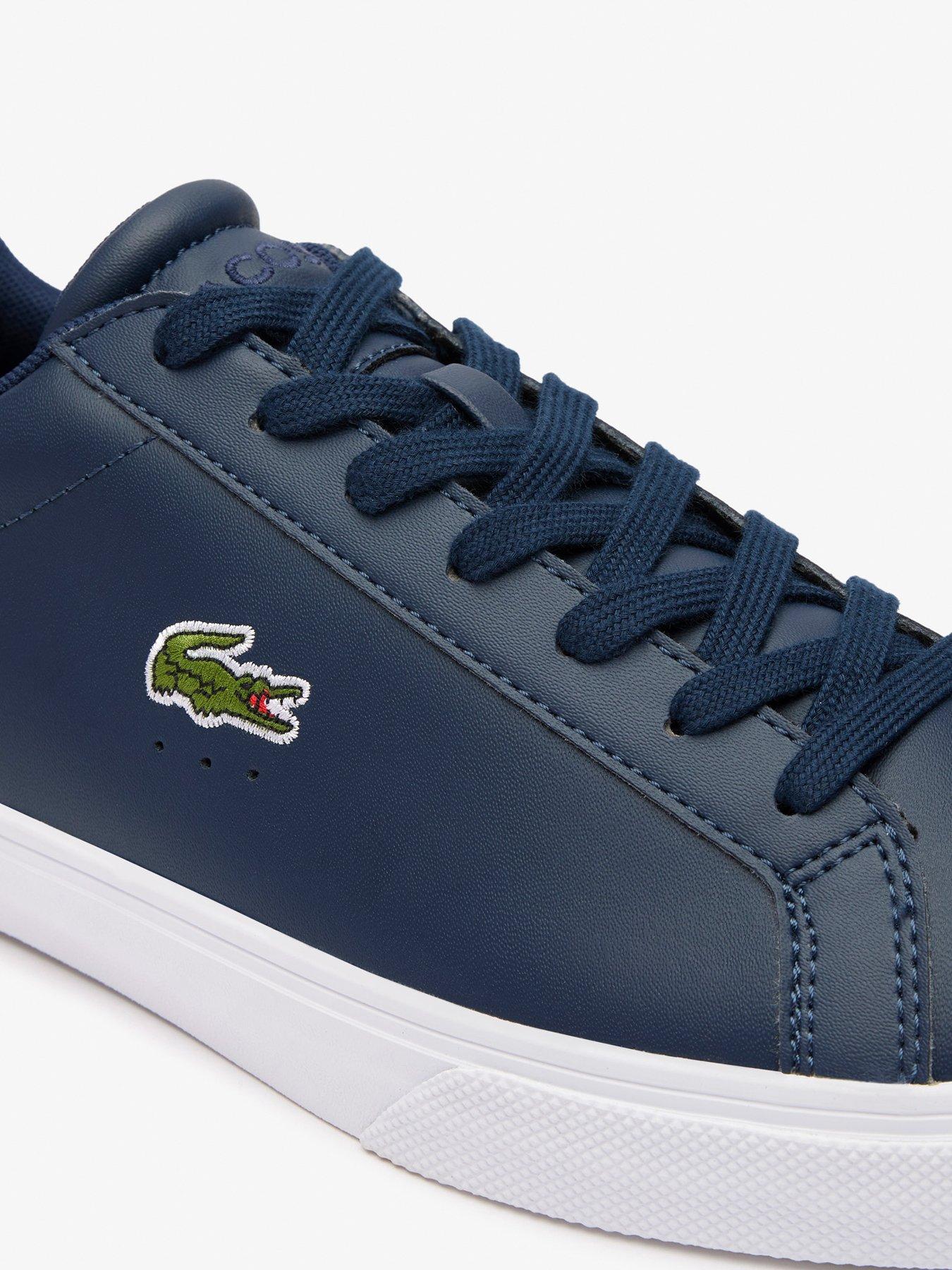 Lacoste lerond trainers navy hotsell