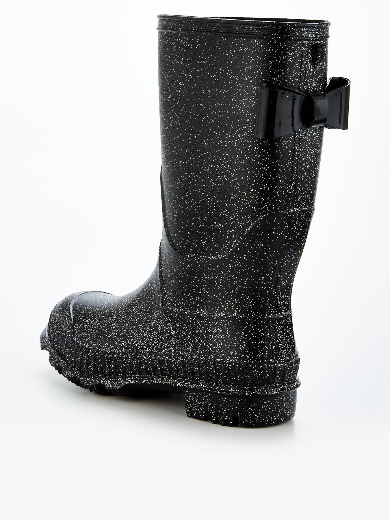 Hunter boots hot sale black glitter