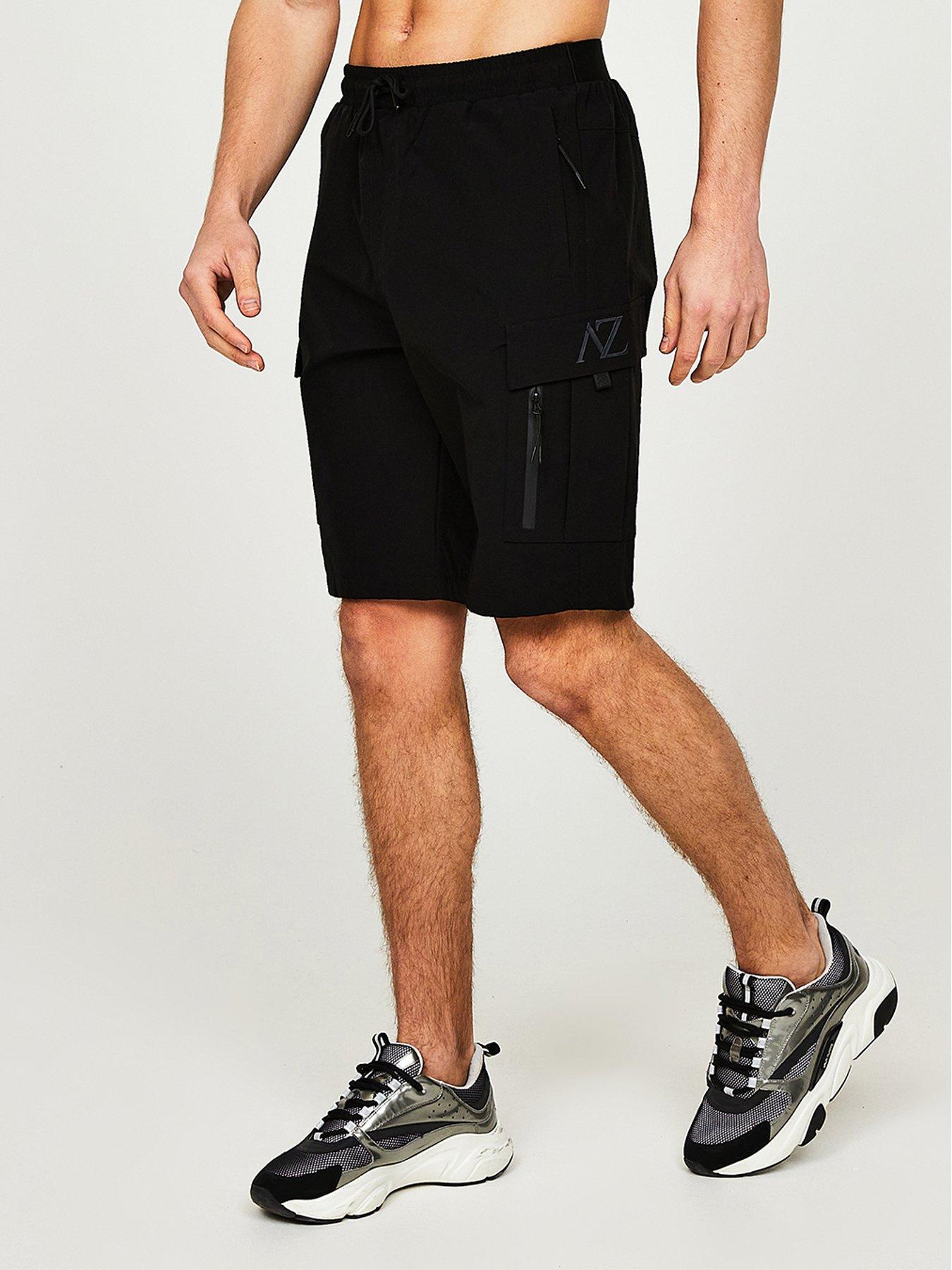 alessandro-zavetti-baresi-woven-cargo-shorts-black